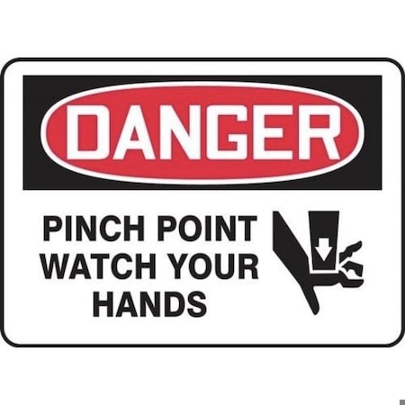 Accuform OSHA DANGER SAFETY SIGN PINCH POINT MEQM069VS MEQM069VS